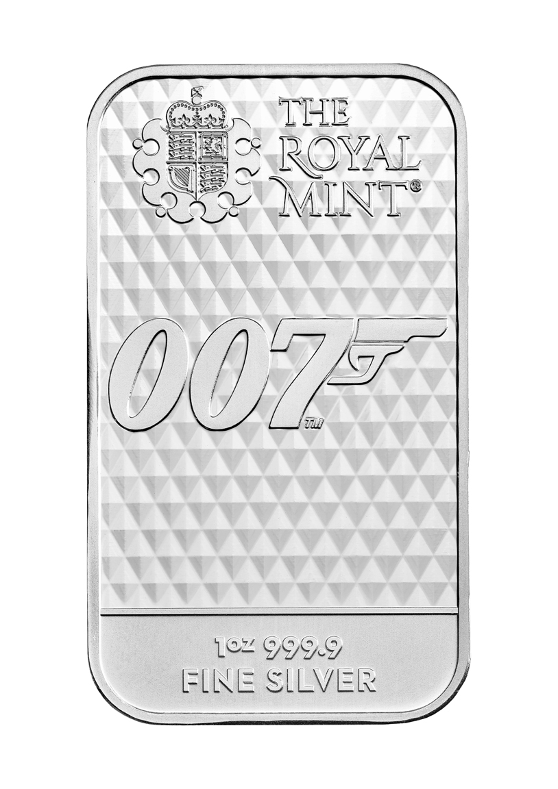 James Bond Diamonds Are Forever Minted 1 oz Silver Bar